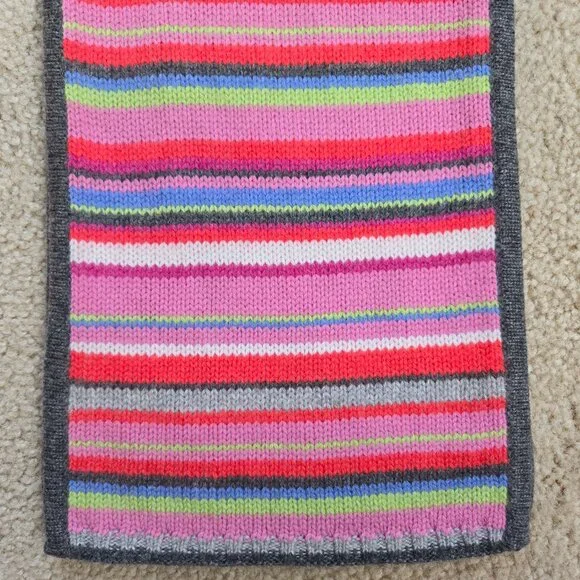 Striped Cashmere knit scarf colorful multicolor - Picture 5 of 9
